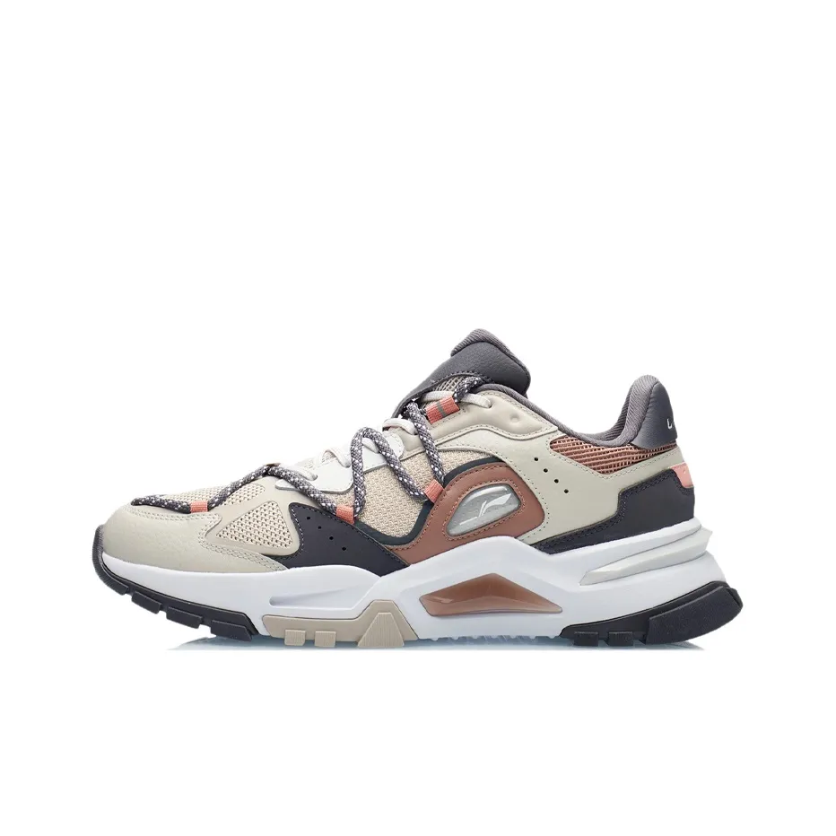 LiNing Reverse Fantasy Comfortable And Trendy Shock Absorbers Slip Resistant Sports Casual Shoes Men's Oat Gray
