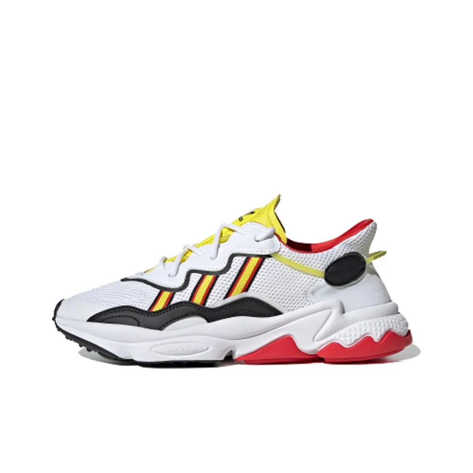Adidas Originals Ozweego Non Slip Легкий Низкий Топ Casual Унисекс Белый Красный Желтый