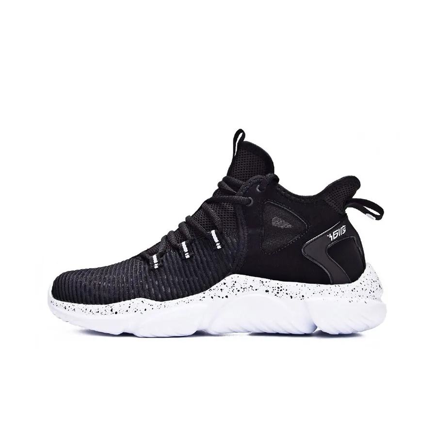 361° Slip-resistant Breathable And Resilient MID Баскетбольные кроссовки Мужские Черный Белый