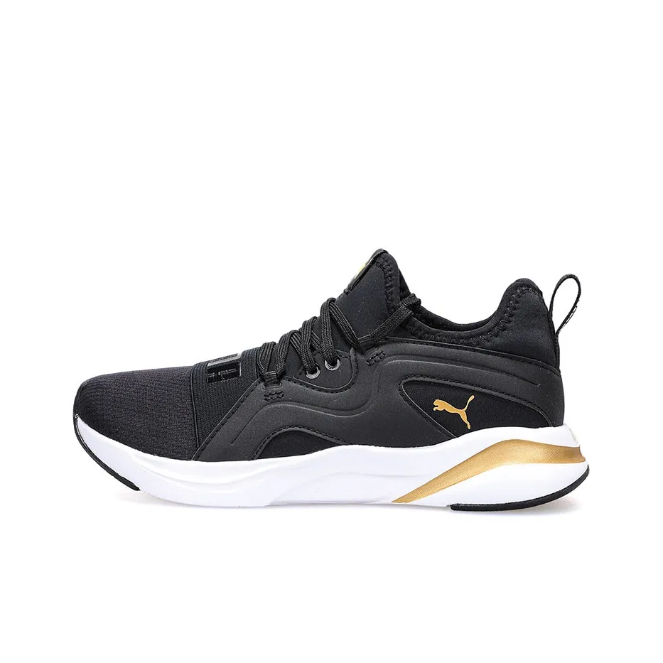 PUMA Softride Casual Shoes Women's Low Top Black/Gold