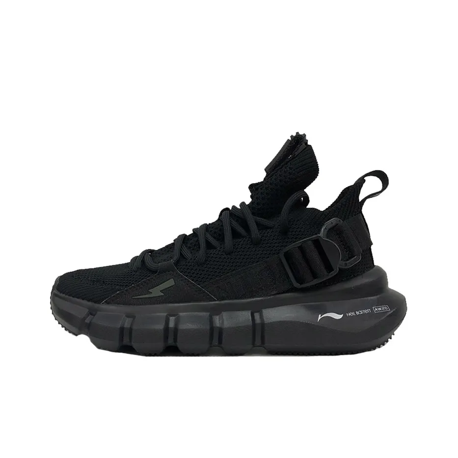 Neil Barrett x LiNing Essence 2.3 Mid-Top Casual Shoes Women's Black