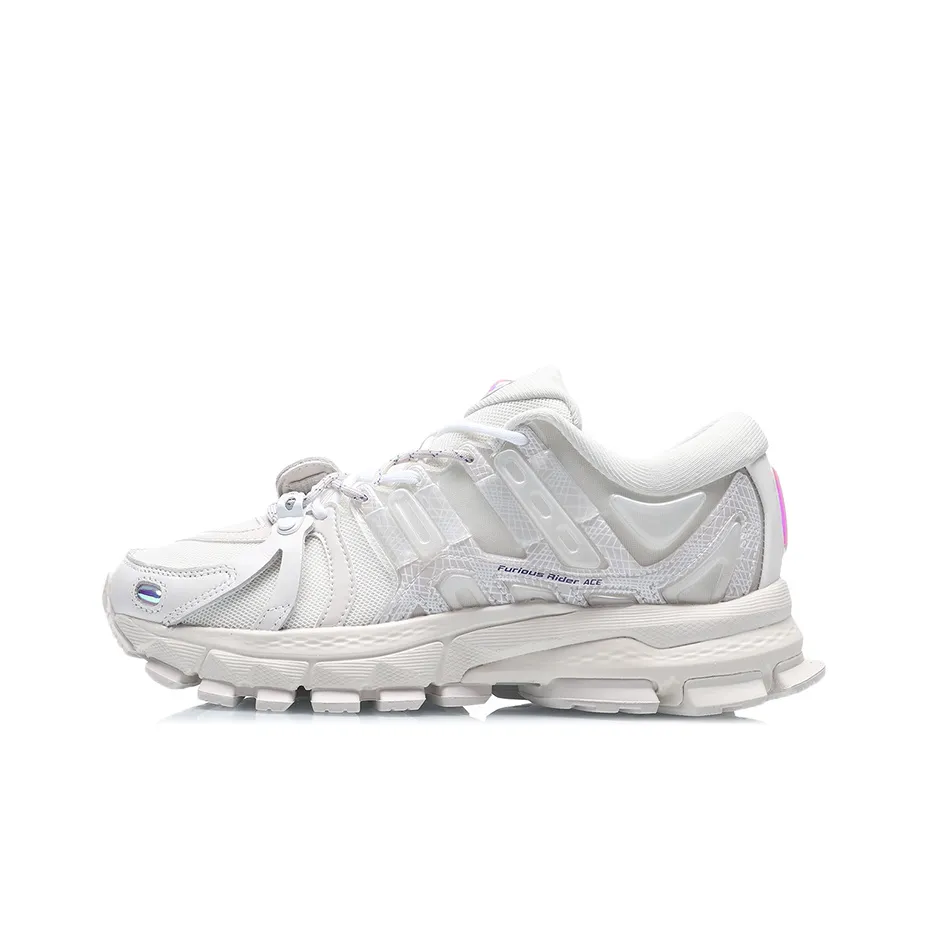 LiNing Furious Rider ACE 1.5 Cushioning Anti Slip And Wear Resistant Low Top Sports Casual Shoes Women's Pearl White