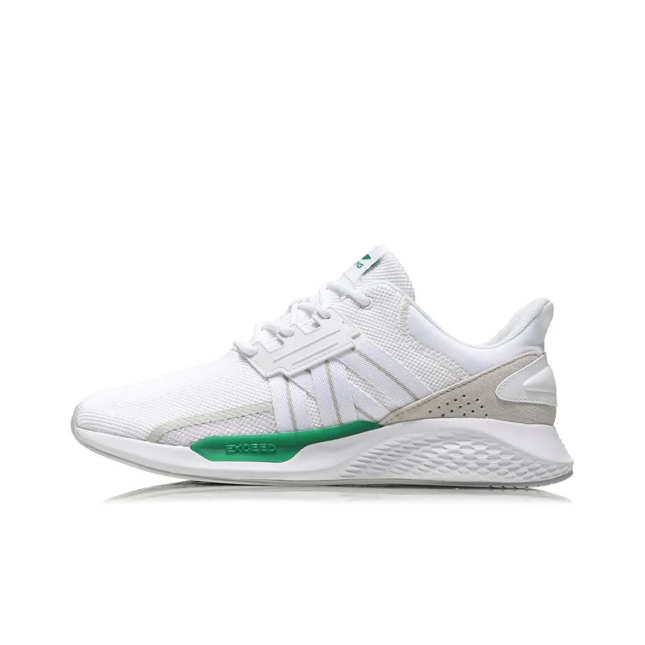 LiNing Xingcheng 2 Cushioning Anti Slip And Wear Resistant Support Low Top Sports Casual Shoes Men's White Green