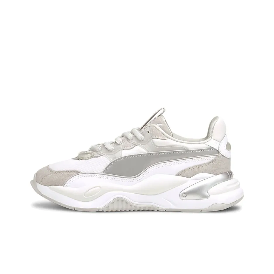 PUMA Rs 2K Metallic Sports Running Shoes For White/Grey Women's