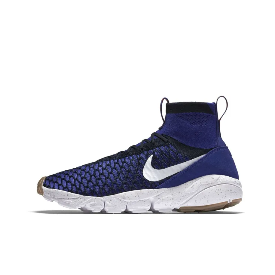 Nike Footscape Magista FC Royal Нескользящий Легкий Высокий Топ Повседневная Обувь Мужская Синяя
