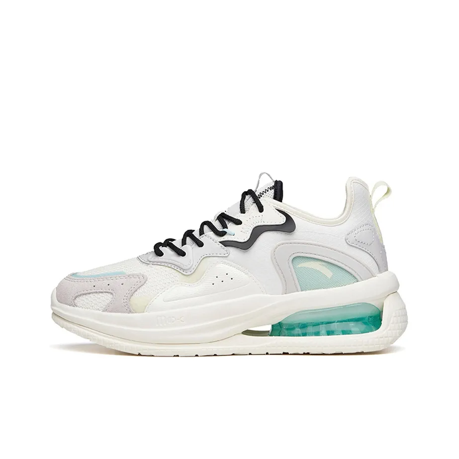 Anta Wear resistant And Lightweight Low Top Casual Shoes Women's White Gray Green