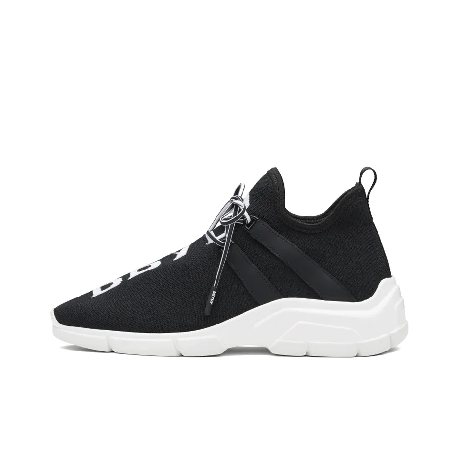 PRADA Knit Logo Sneakers 'Black' Women's
