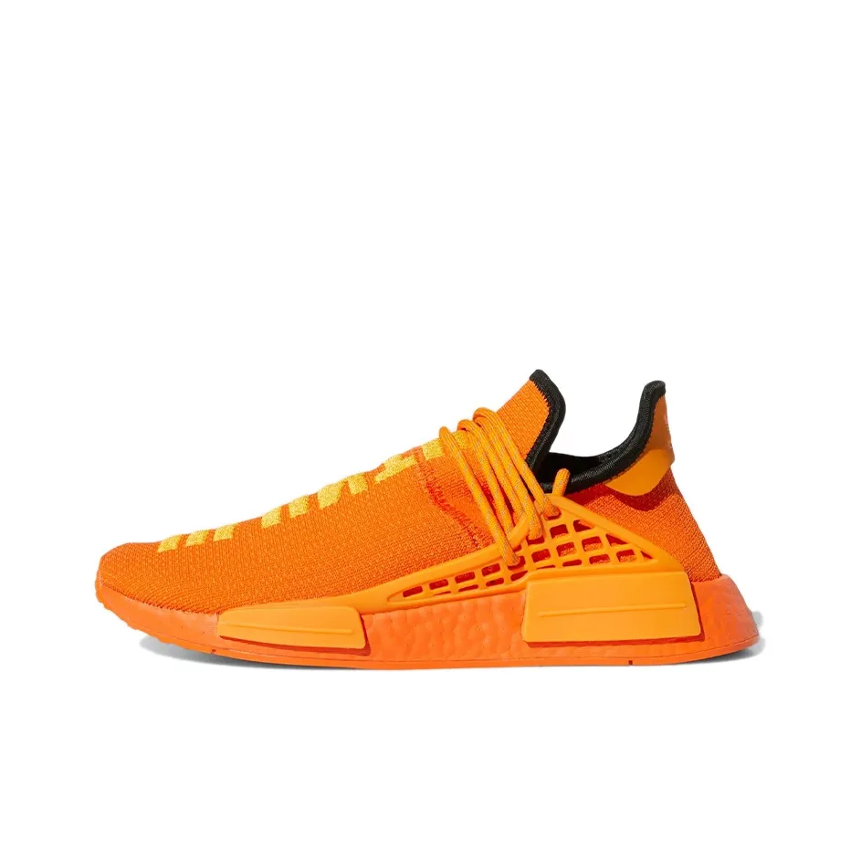 Pharrell Williams x Adidas Originals NMD Hu FEIDONG Коллаборация Дышащий Низкий Топ Повседневный Унисекс Оранжевый