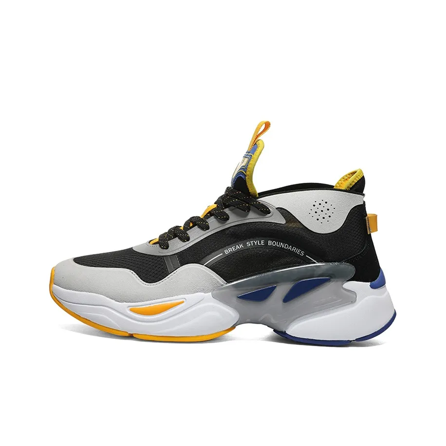 PEAK Taichi Illusionary Дышащее Покрытие Oтскок MID Топ Спортивная повседневная обувь Черный Серый