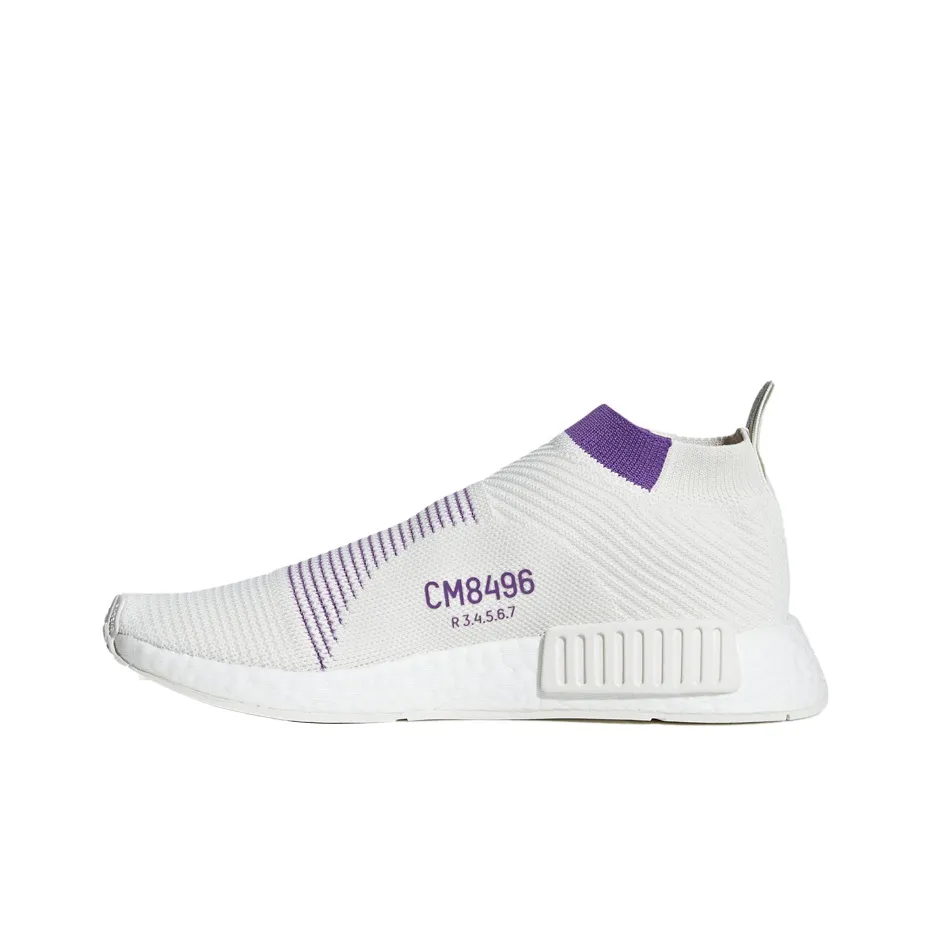 Adidas Originals NMD CS1 PRIMEKNIT Амортизация Низкий Топ Повседневный Женский Белый Фиолетовый
