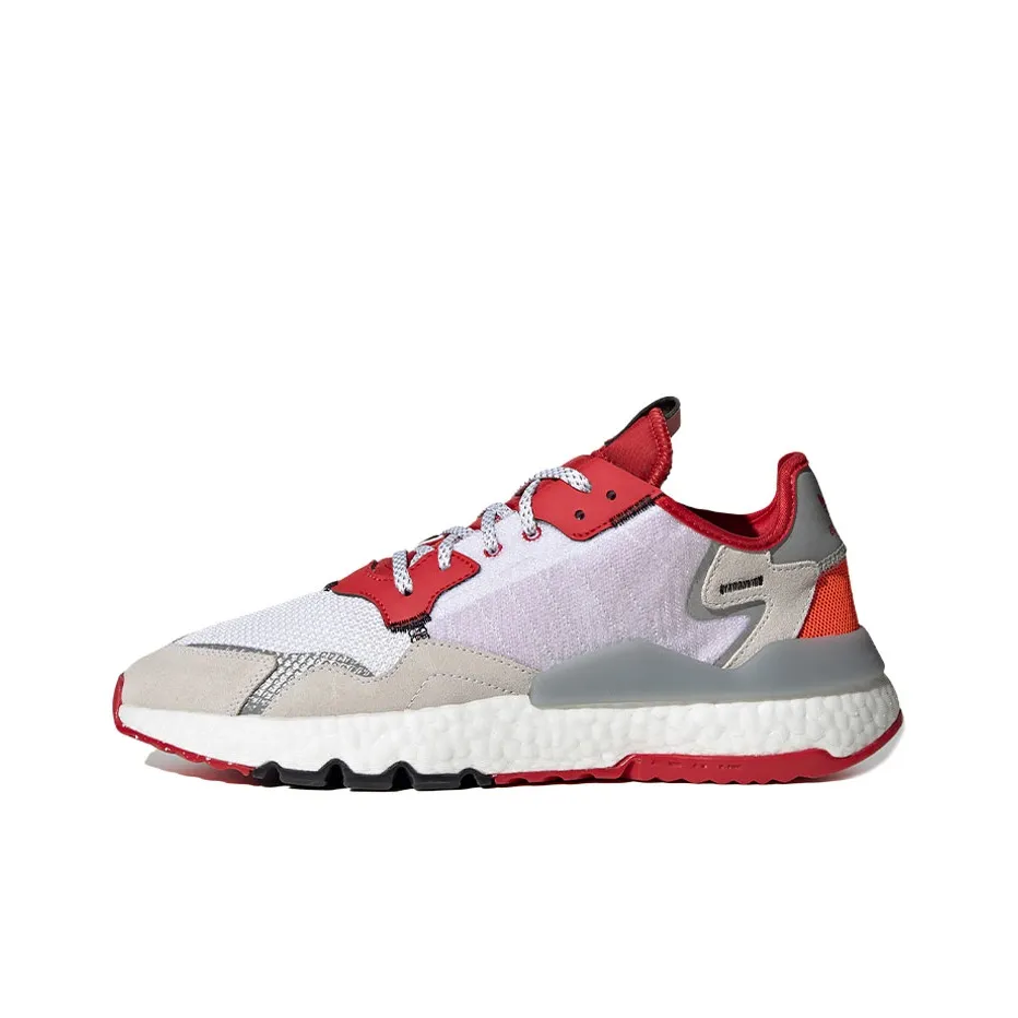 Adidas Originals Nite Jogger Шокабойеры Устойчивый к истиранию Низкий Топ Кэжуал Унисекс Красный Белый