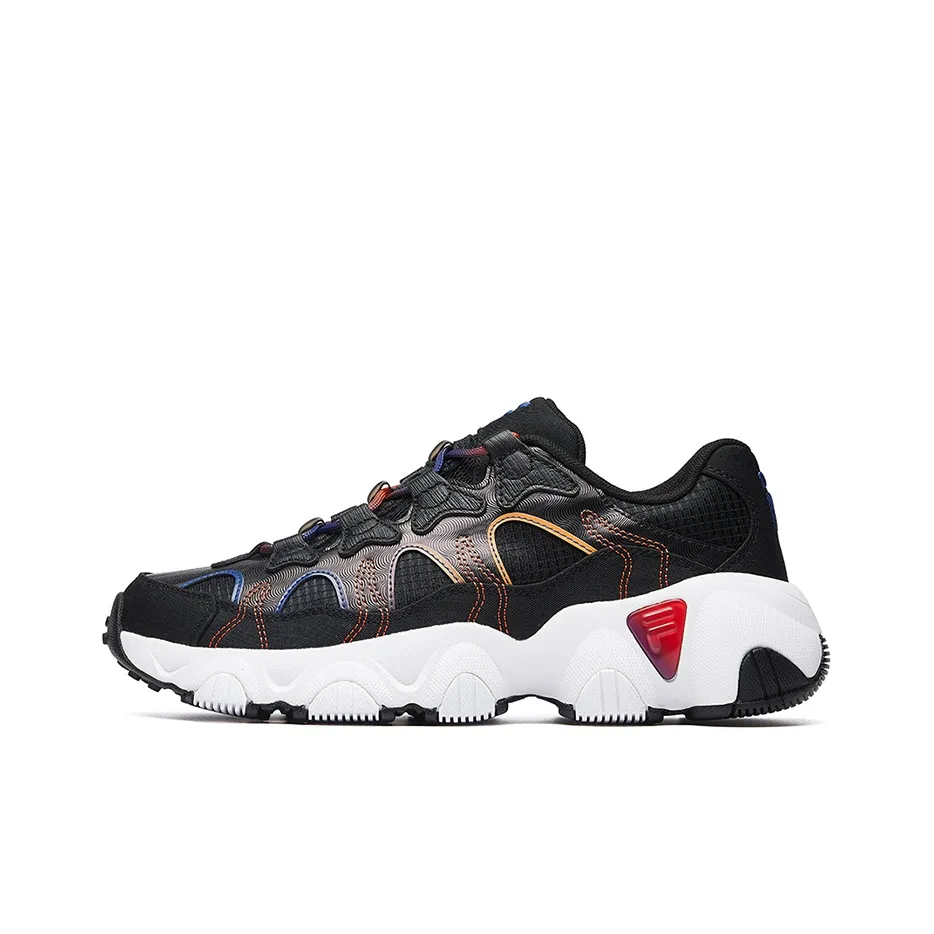 FILA Jagger Shock Absorbers Противоскользящие Устойчивые к истиранию Низкие кеды Спортивная обувь Мужская Черный Оранжевый