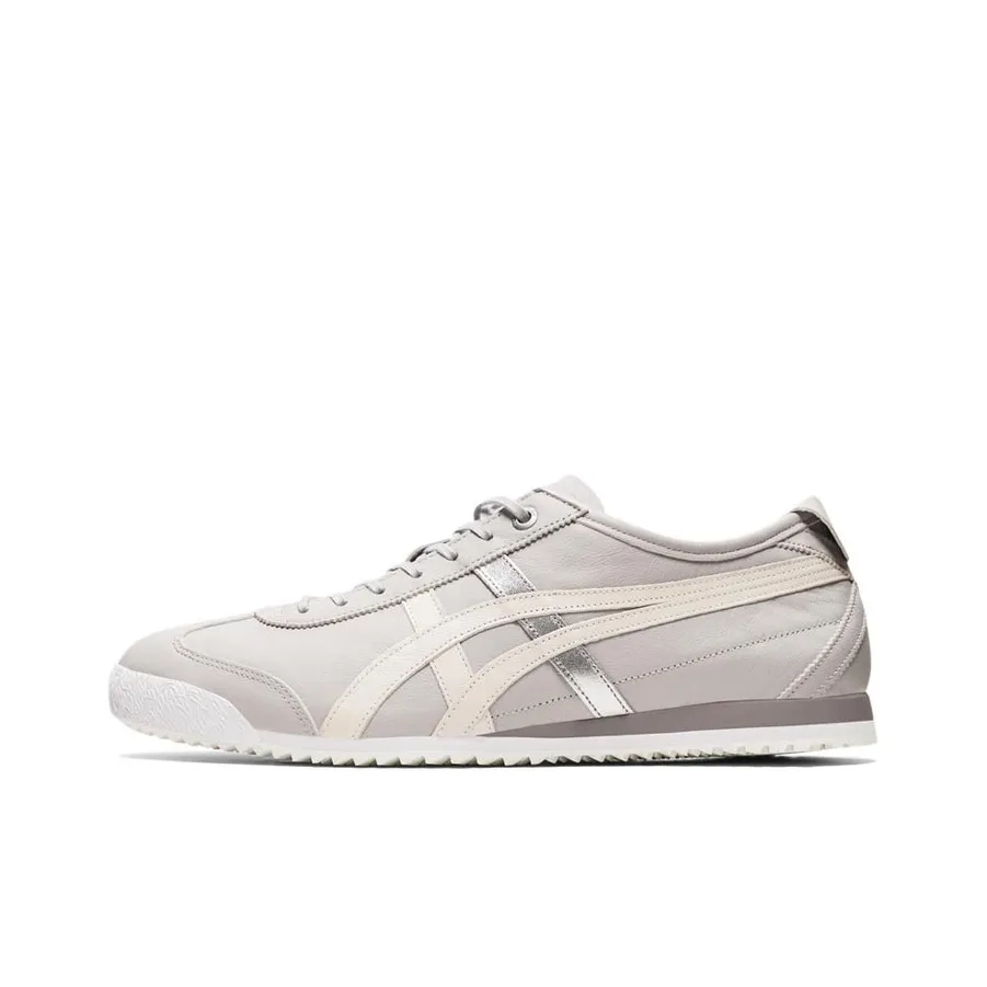 Onitsuka Tiger MEXICO 66 Slip Устойчивый к истиранию Низкий Топ Кэжуал Унисекс Светлый Серый
