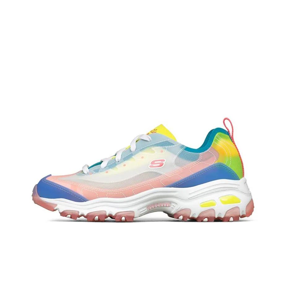 Skechers D'LITES 1,0 Low Топ Кэжуал Женский Розовый Синий Желтый