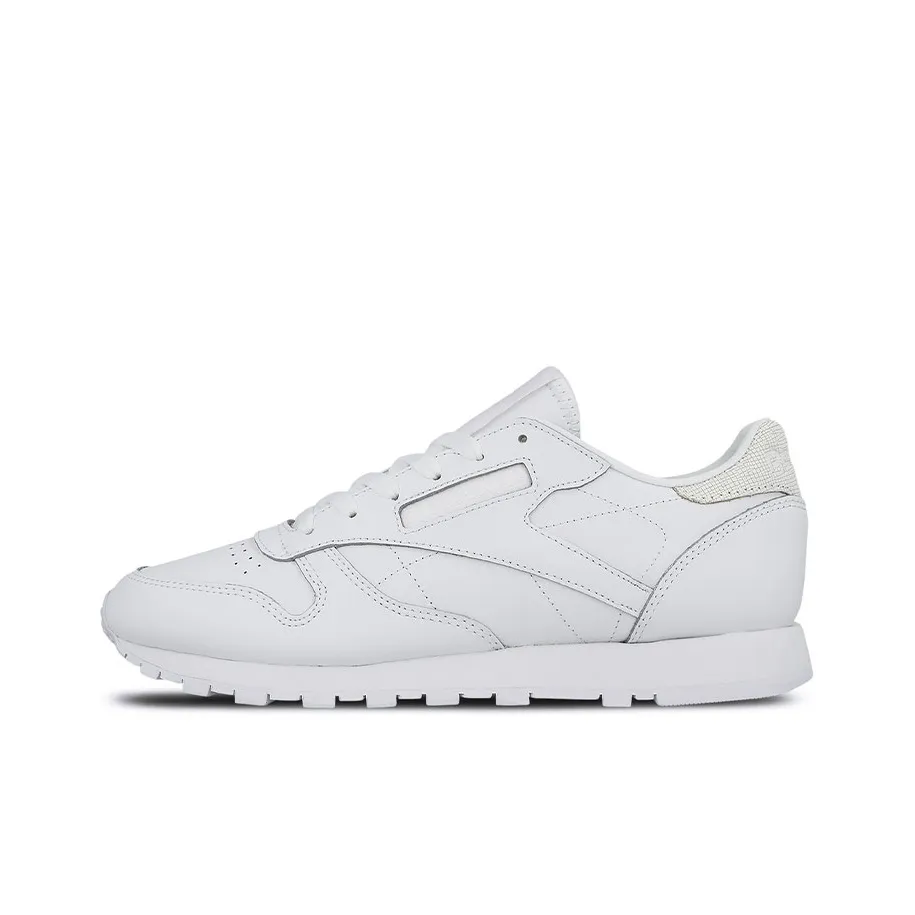 Reebok совместный бренд Classic Leather Low Топ Кэжуал Женские Белый Серый