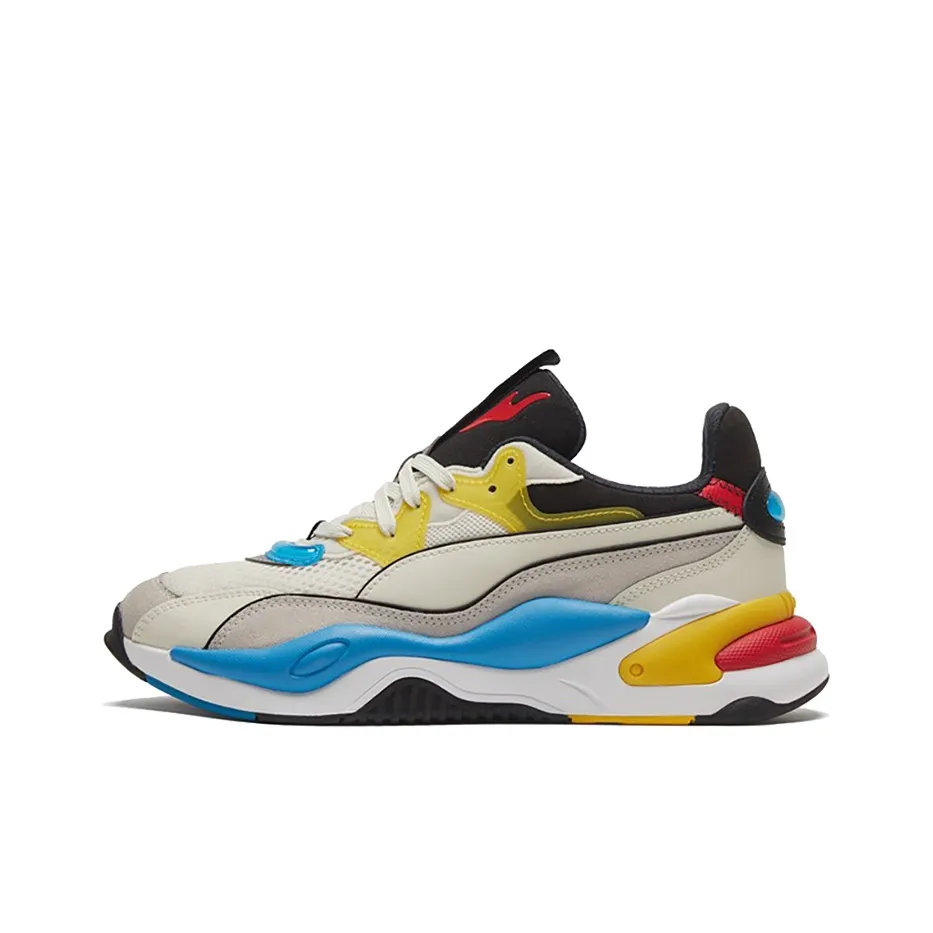 PUMA RS 2K Интернет Исследование Амортизация Устойчивый к износу Дышащий Низкий Топ Повседневный Женские Белый Синий Желтый