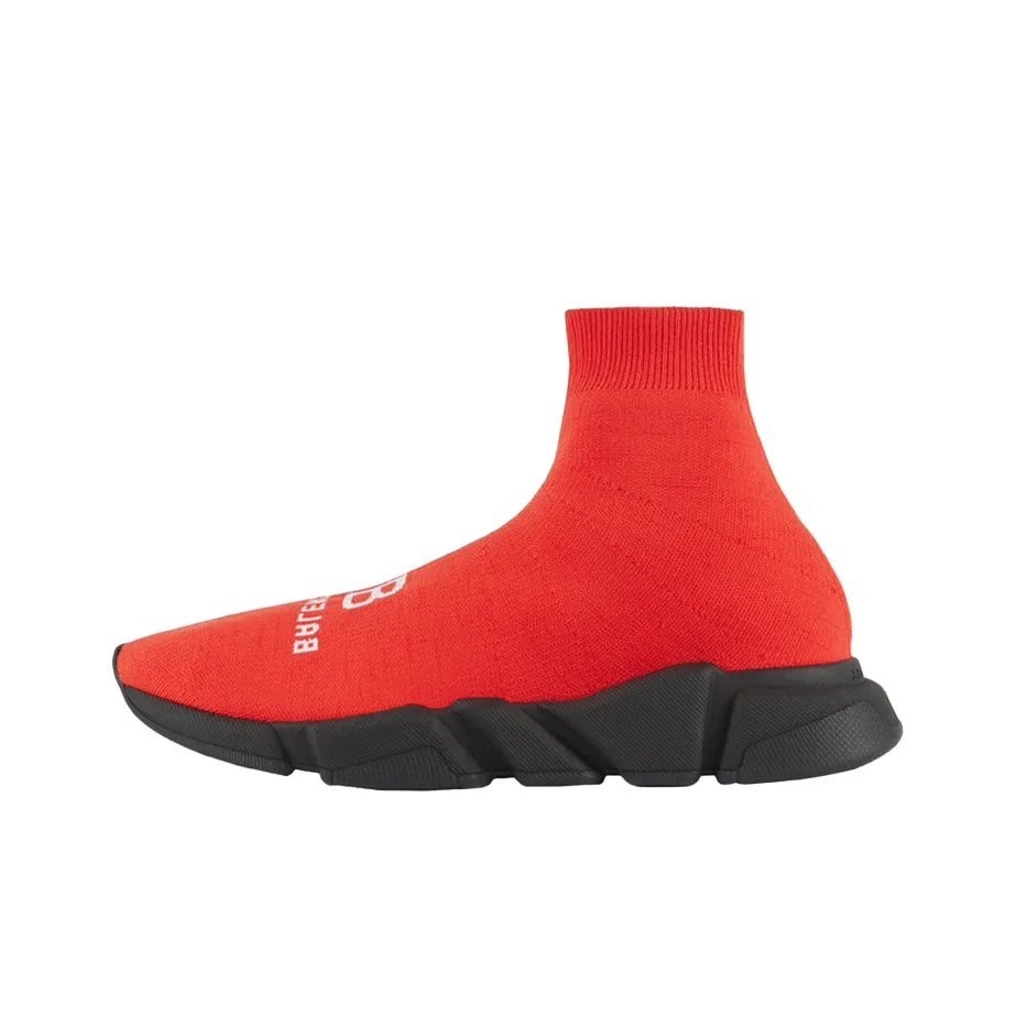 Balenciaga Speed High Топ Повседневный Мужской Красный Белый