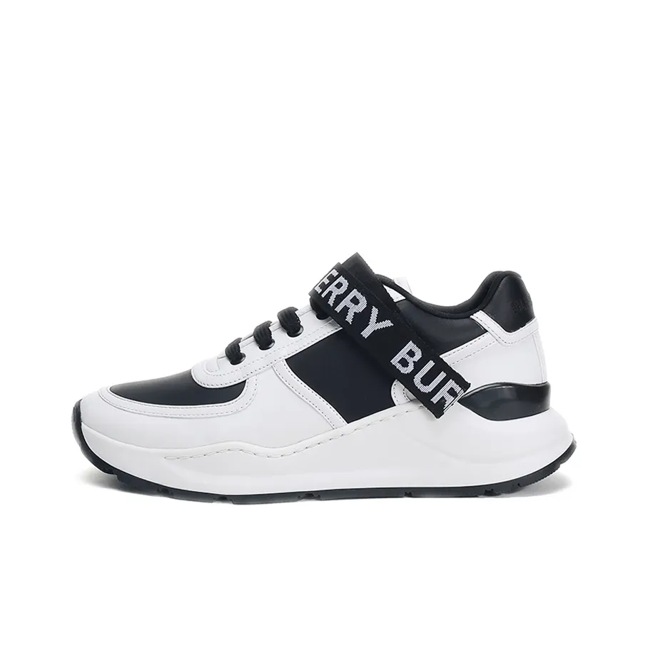 Burberry Low Top Athletic Shoes Men's Black White