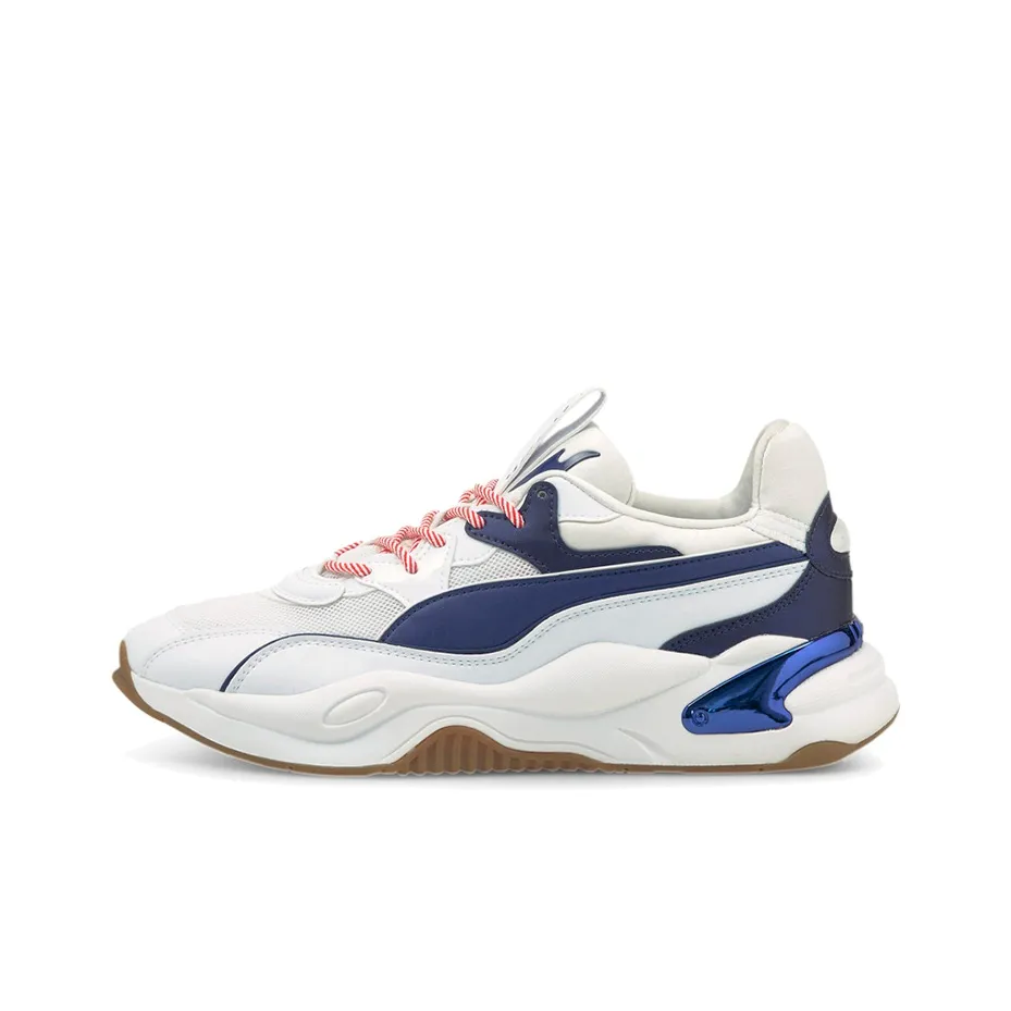 PUMA RS 2K X масовое издание Амортизация Устойчивость к истиранию Легкий Низкий Топ Повседневный Унисекс Белый Синий