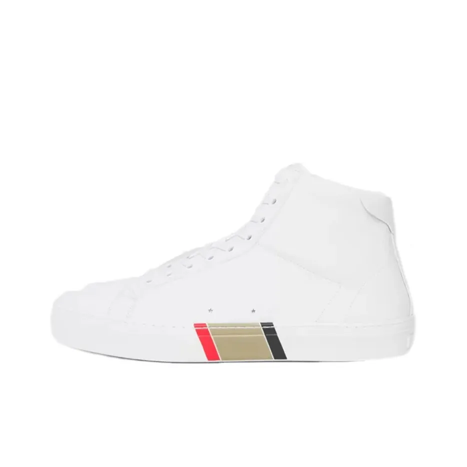 Burberry High-Top Casual Shoes Men's White
