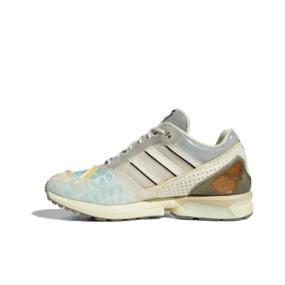 Adidas Originals ZX 6000 X Ray Inside Out Дышащий Низкий Топ Кэжуал Унисекс Бежевый Белый Зеленый