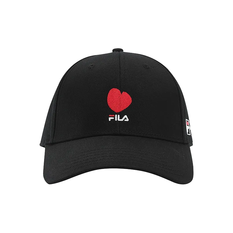 FILA Cotton Baseball Caps Unisex Black