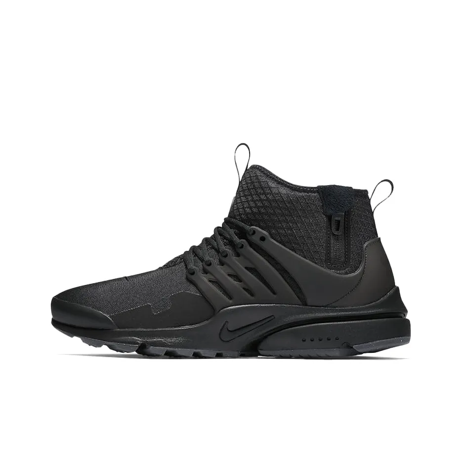 Nike Air Presto MID Utility Амортизация Противоскользящее покрытие MID Топ Повседневная обувь Унисекс Черный