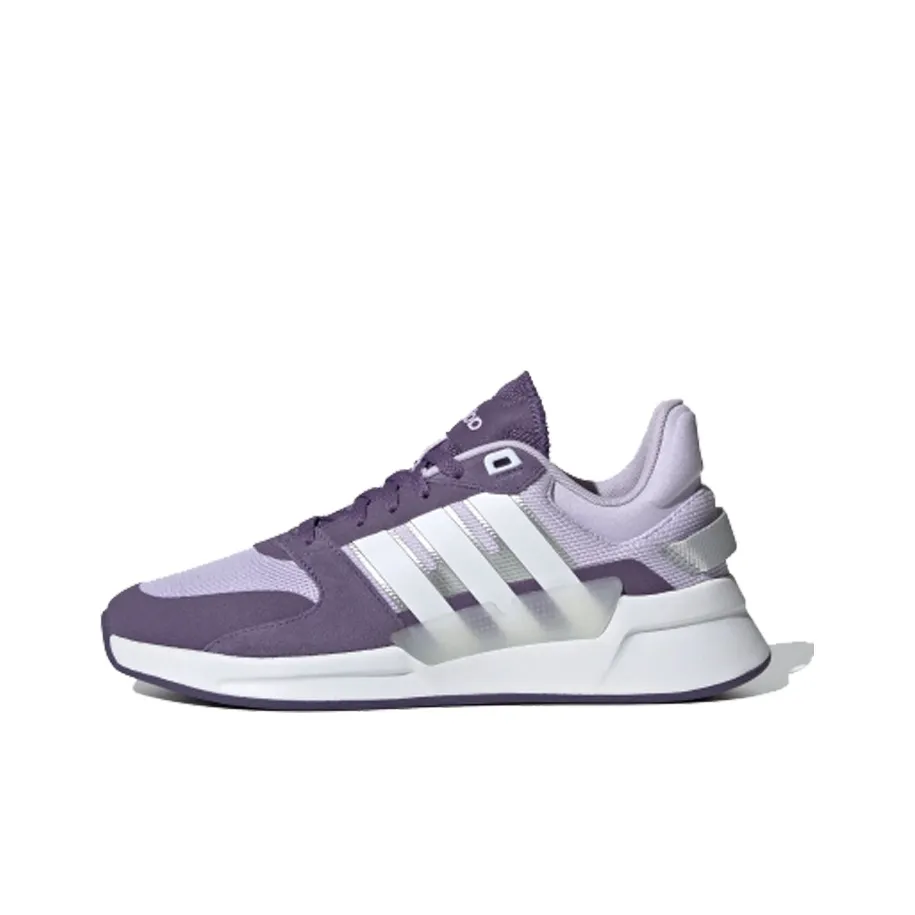 Adidas Neo RUN 90S Противоскользящий Устойчивый к истиранию Амортизаторы Низкий Топ Повседневный Женский Светло-фиолетовый Серебряный