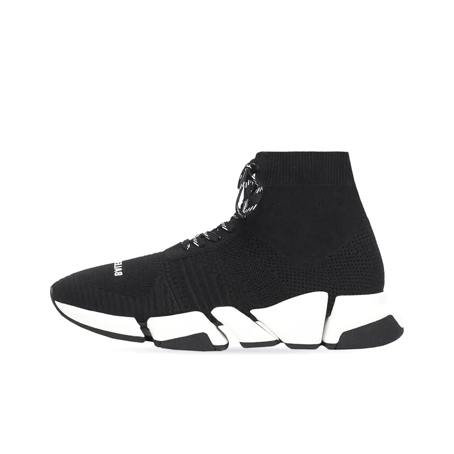 Balenciaga Speed 2.0 Lace Up Black White SS21 Women's