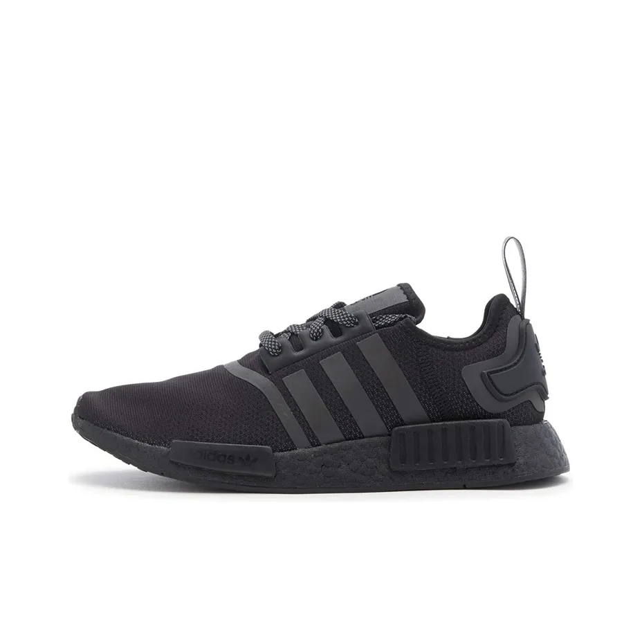 Adidas Originals NMD_R1 Slip Resistant Abrasion Resistant Низкий Топ Casual Унисекс Pure Black