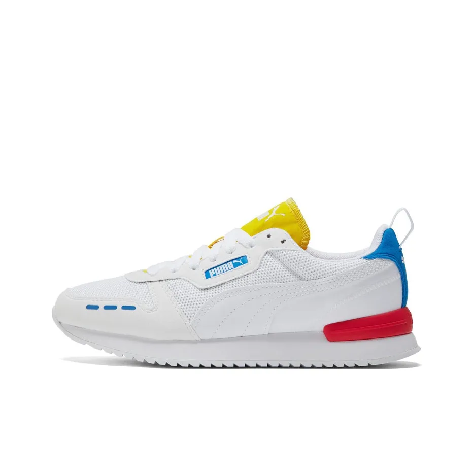 PUMA R78 Амортизация Износостойкий Низкий Топ Casual Унисекс Белый Красный Синий