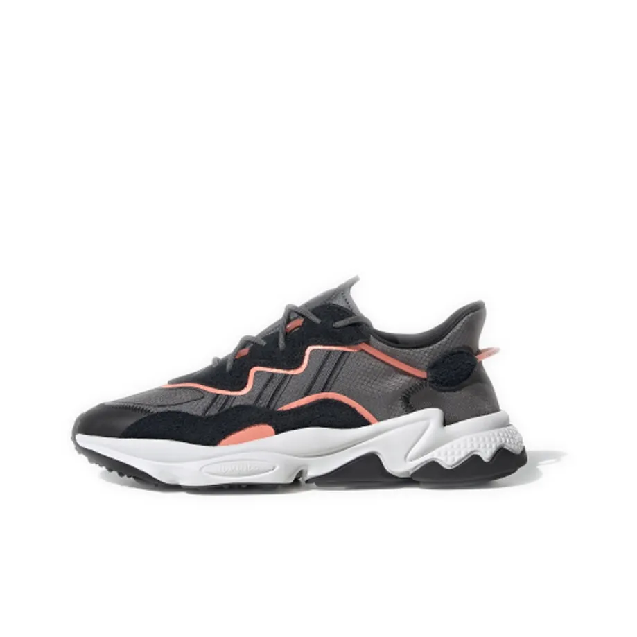 Adidas Originals Ozweego Низ Прочный Устойчивый к истиранию Низкий Топ Кэжуал Унисекс Черный Серый Розовый