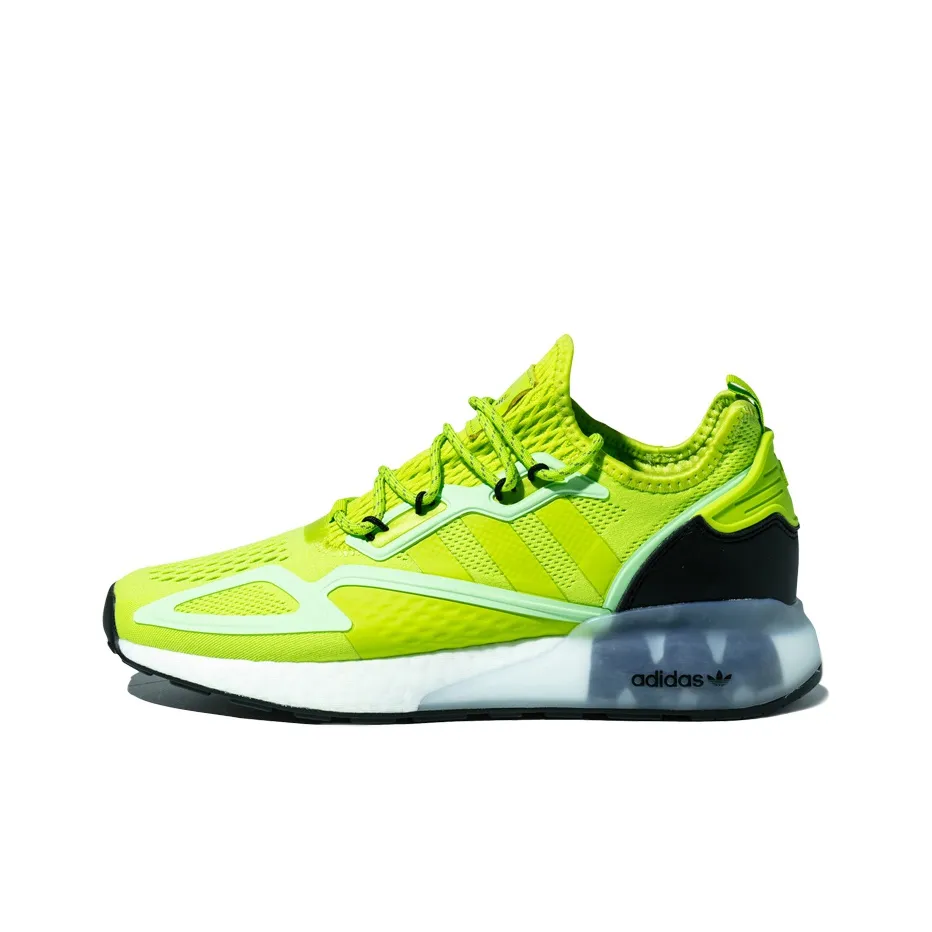 Adidas Originals ZX 2K Boost Шокабойеры Противоскользящие MID Топ Повседневная обувь Унисекс Зеленый Черный