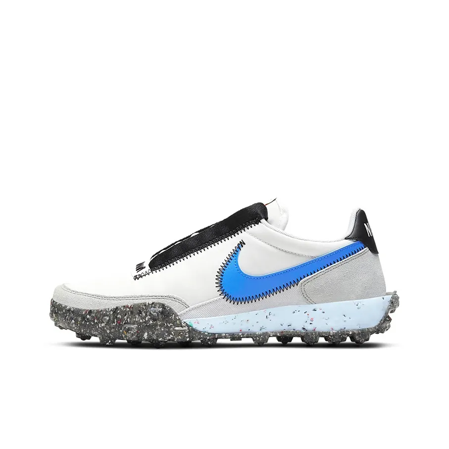 Nike Waffle Racer Амортизаторы Шок Резистентность к Сцеплению Низкий Топ Повседневный Женский Серый Белый Синий