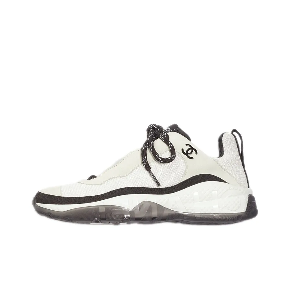 CHANEL Shock Absorbers Slip Resistant, Abrasion Resistant, Lightweight Low Top Casual Shoes Women's Ivory White