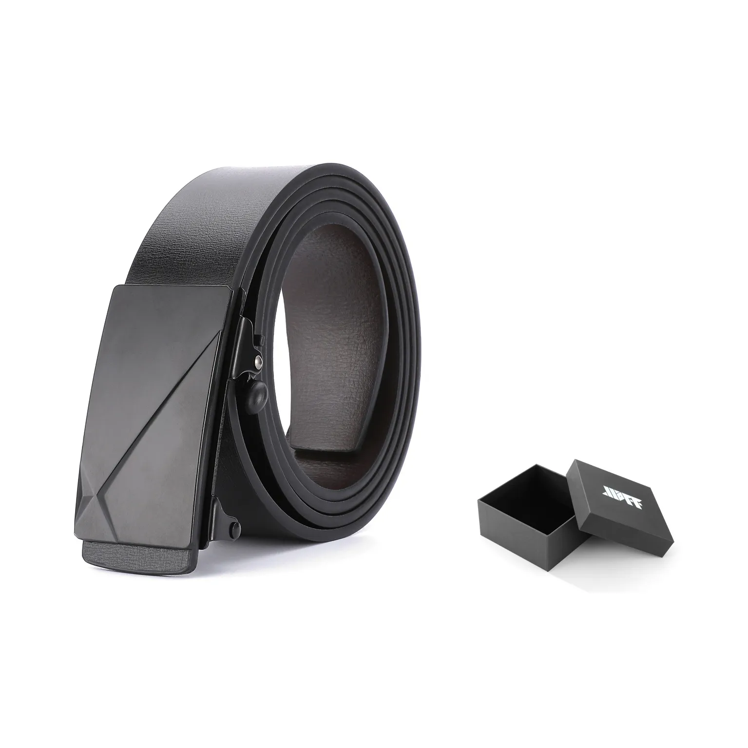 XXOFF Темный стиль черный металл нет зубцов бизнес автоматическая пряжка ремни из ПУ кожи мужской