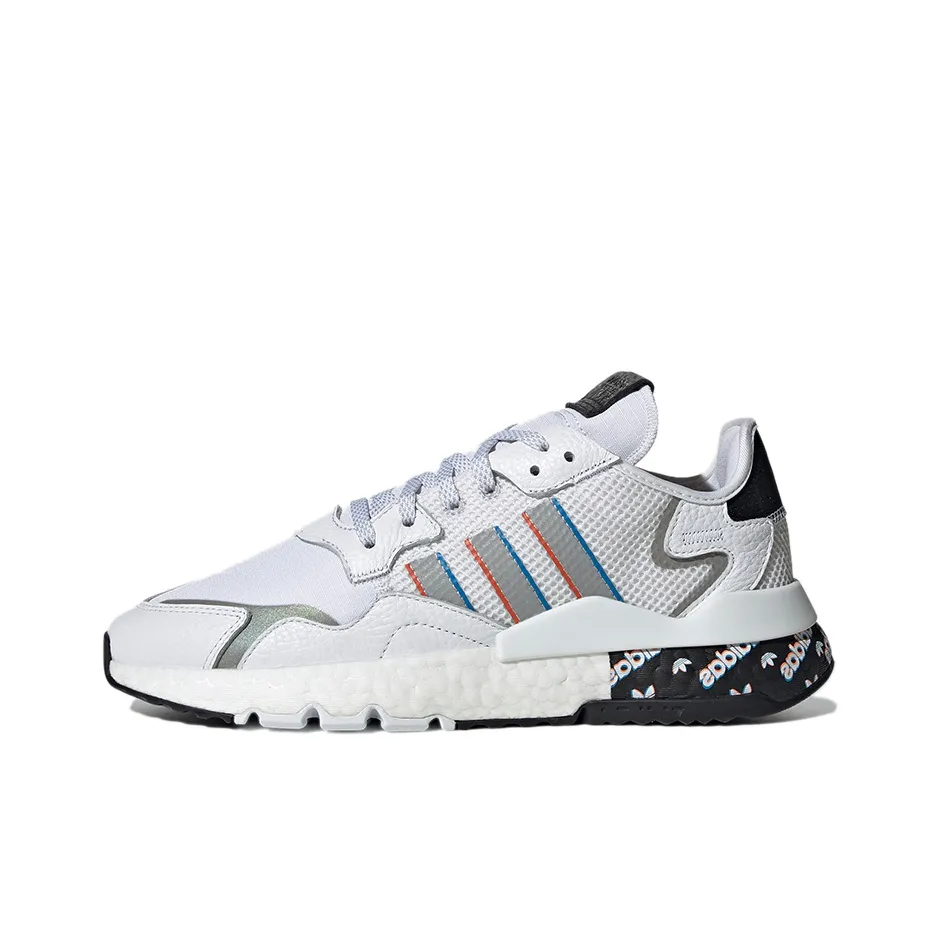 Adidas Originals Nite Jogger Устойчивый к истиранию Низкий Топ Casual Унисекс Белый Черный