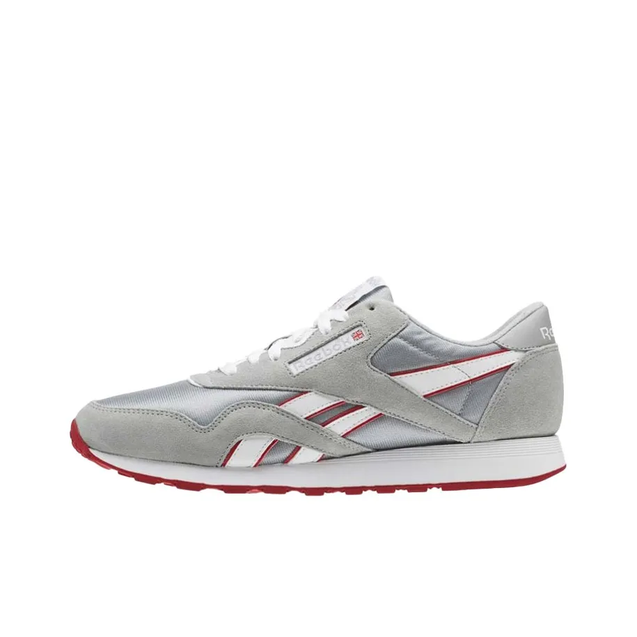 Reebok Classic Nylon Casual Shoes Men's Low top Gray/Red