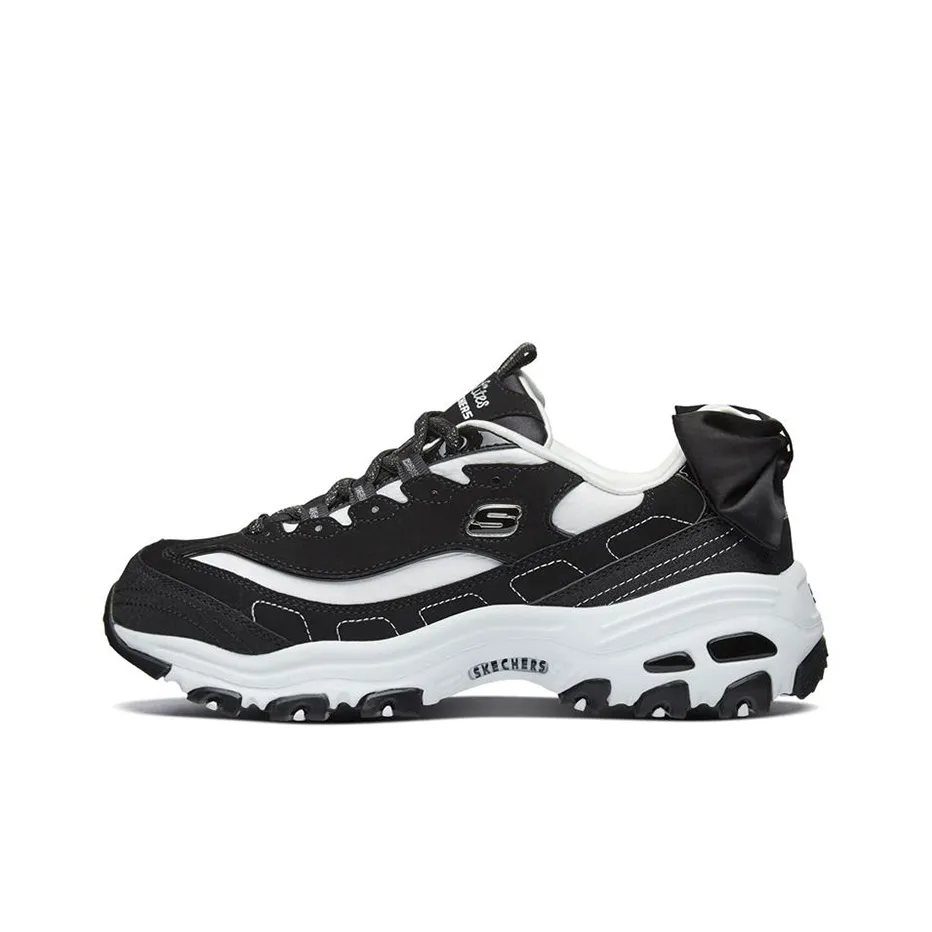 Skechers D'LITES 1,0 Low Топ Кэжуал Женский Черный Белый