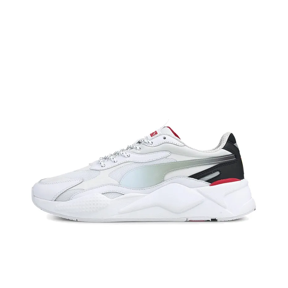 PUMA Scuderia Ferrari Race RS X Low Топ Кэжуал Унисекс Серый Белый