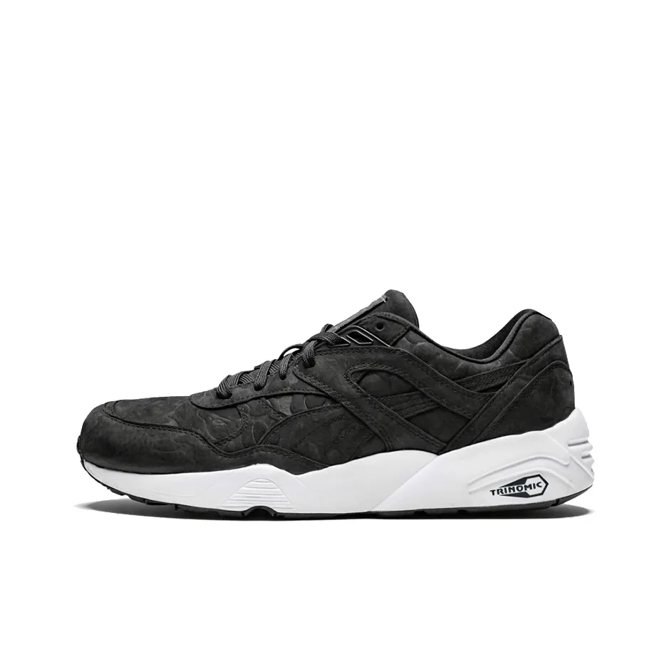 BAPE x PUMA R698 Low Топ Повседневная обувь Унисекс Черный Белый