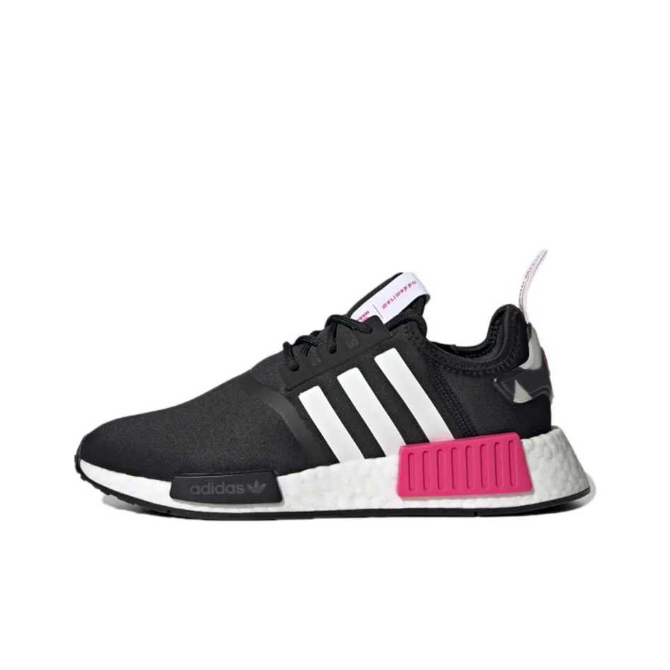 Marimekko X Adidas Originals NMD_R1 Casual Shoes Women's Low Top Black/White/Pink