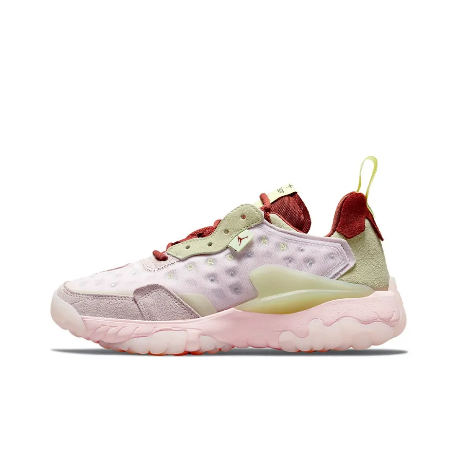 Джордан Delta 2 Regal Розовый W Shock Absorbers Нижняя юбка Резистентный Дышащий Низкий Топ Кэжуал Женский Розовый Желтый Красный