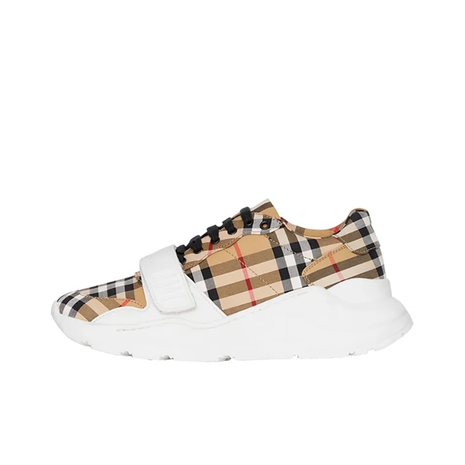 Burberry Vintage Non slip Lightweight Low Top Casual Shoes Women's Plaid