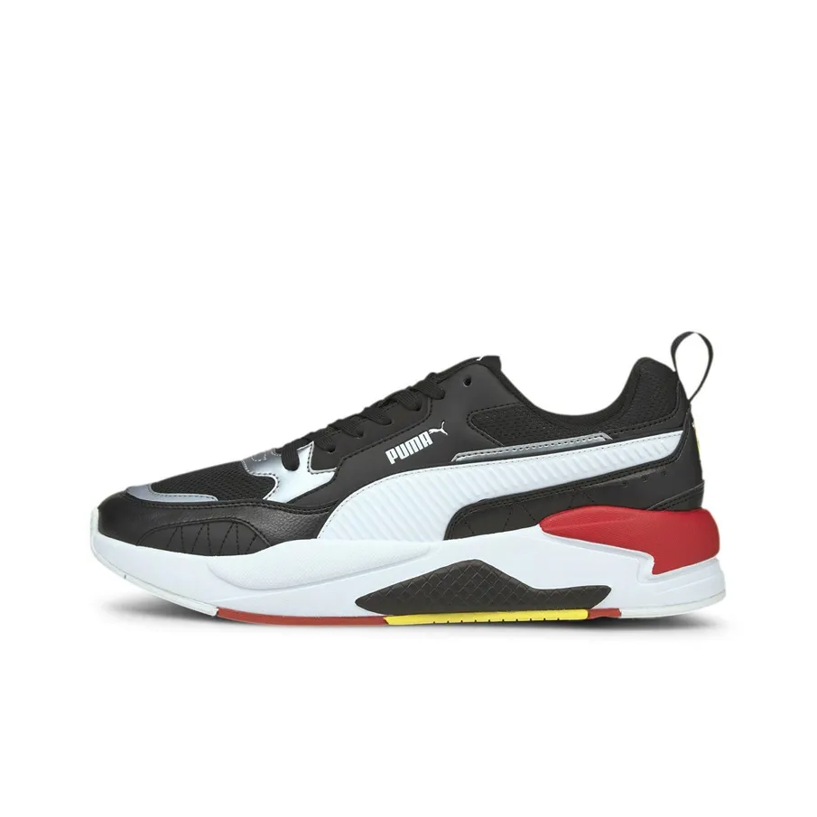 PUMA X Ray 2 FERRARI RACE Низкий Топ Casual Унисекс Черный Белый Красный