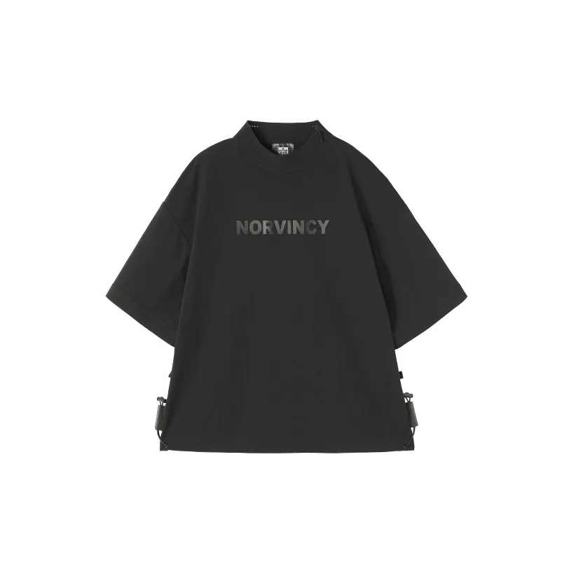 NORVINCY Comfortable Half-Turtleneck Short-Sleeved T-Shirt Men's