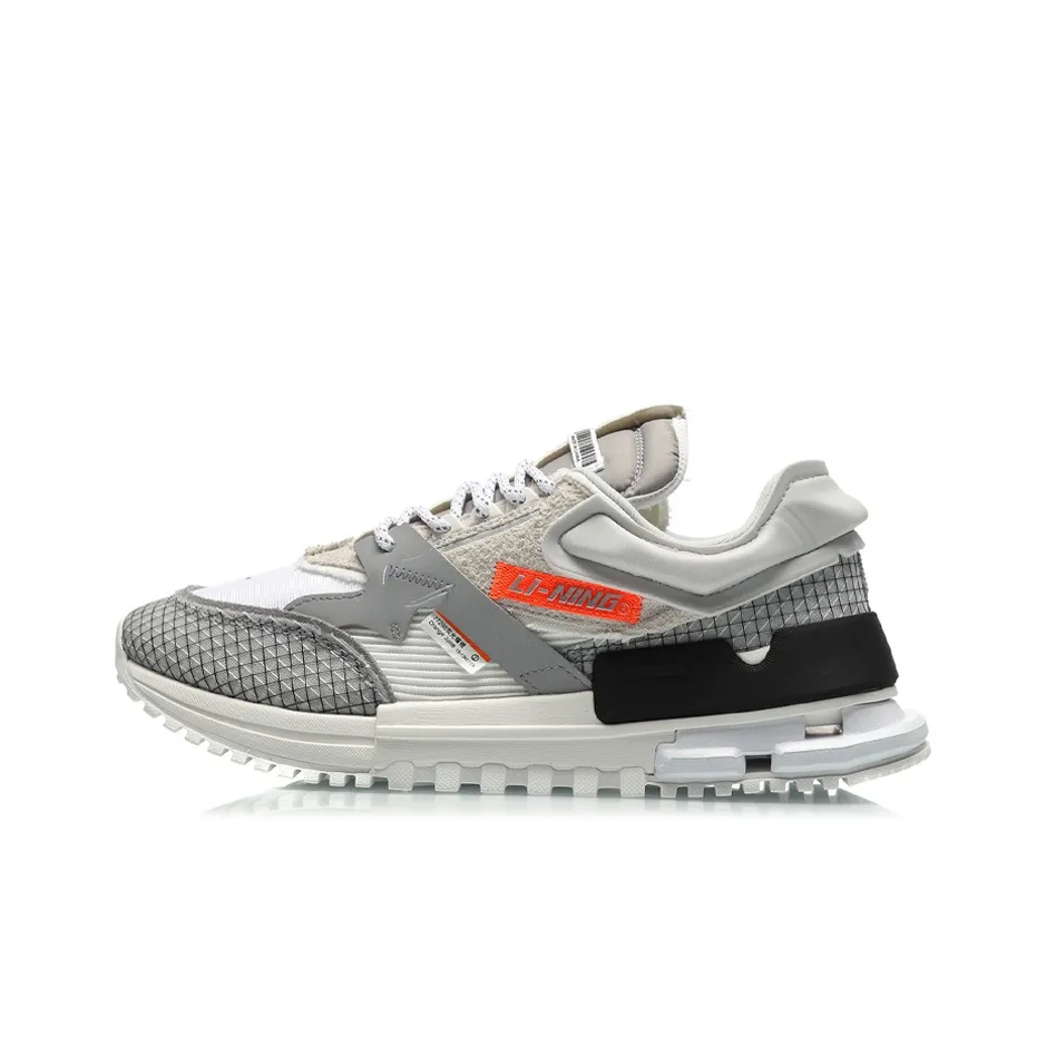 LiNing Ingenuity Shock Absorbers With Slip Resistant Features Low Top Casual Shoes Men's Gray White