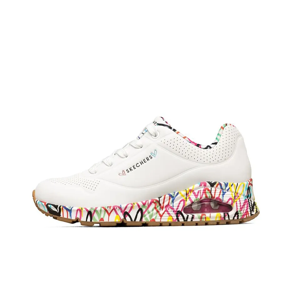 James Goldcrown x Skechers Uno Low Top Casual Shoes Women's White