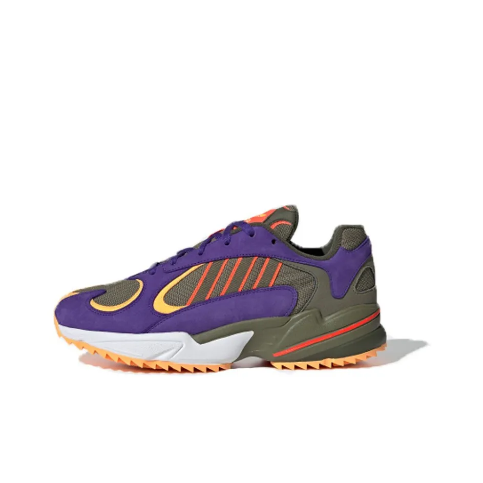 Adidas Originals YUNG 1 Trail Амортизация Низкий Топ Casual Унисекс Серый Фиолетовый