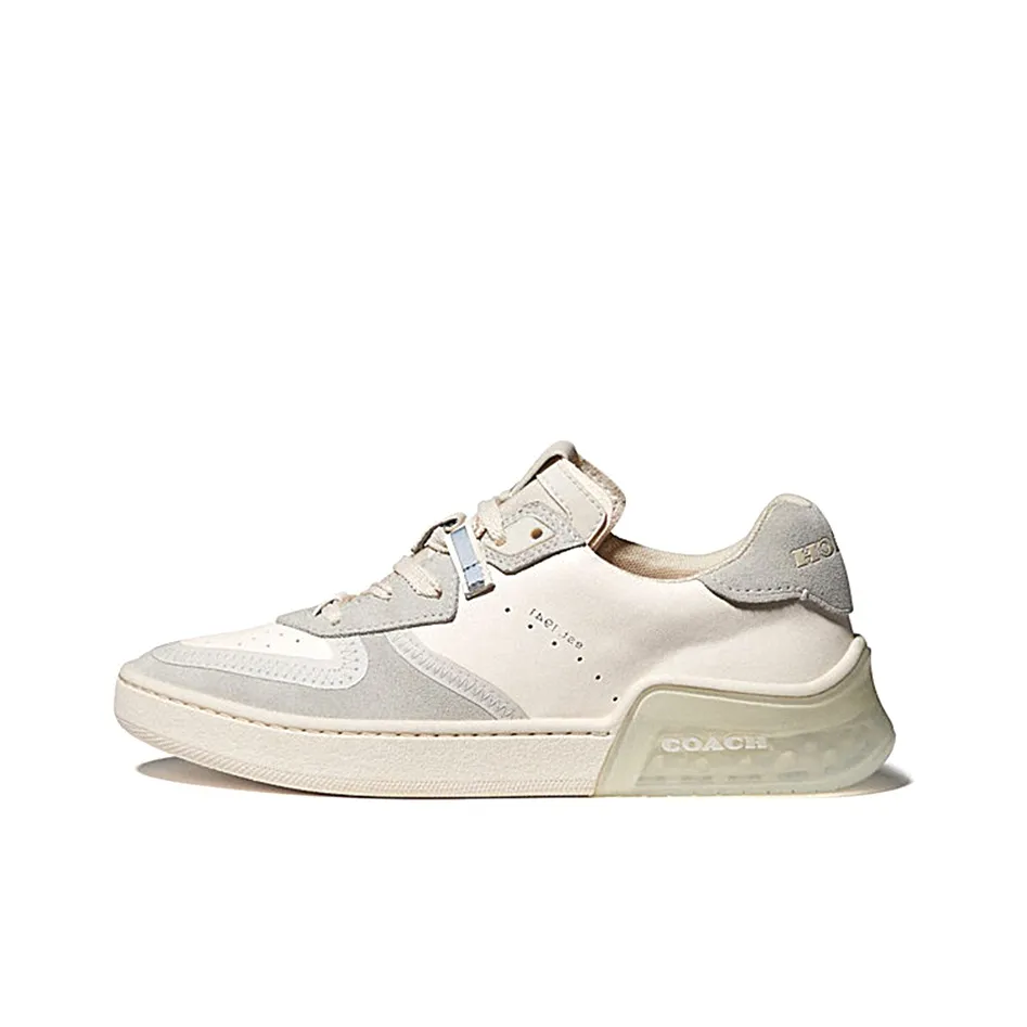 COACH CitySole Court Cushioning, Slip Resistant, Abrasion Resistant, Lightweight Low Top Casual Shoes Women's Chalk